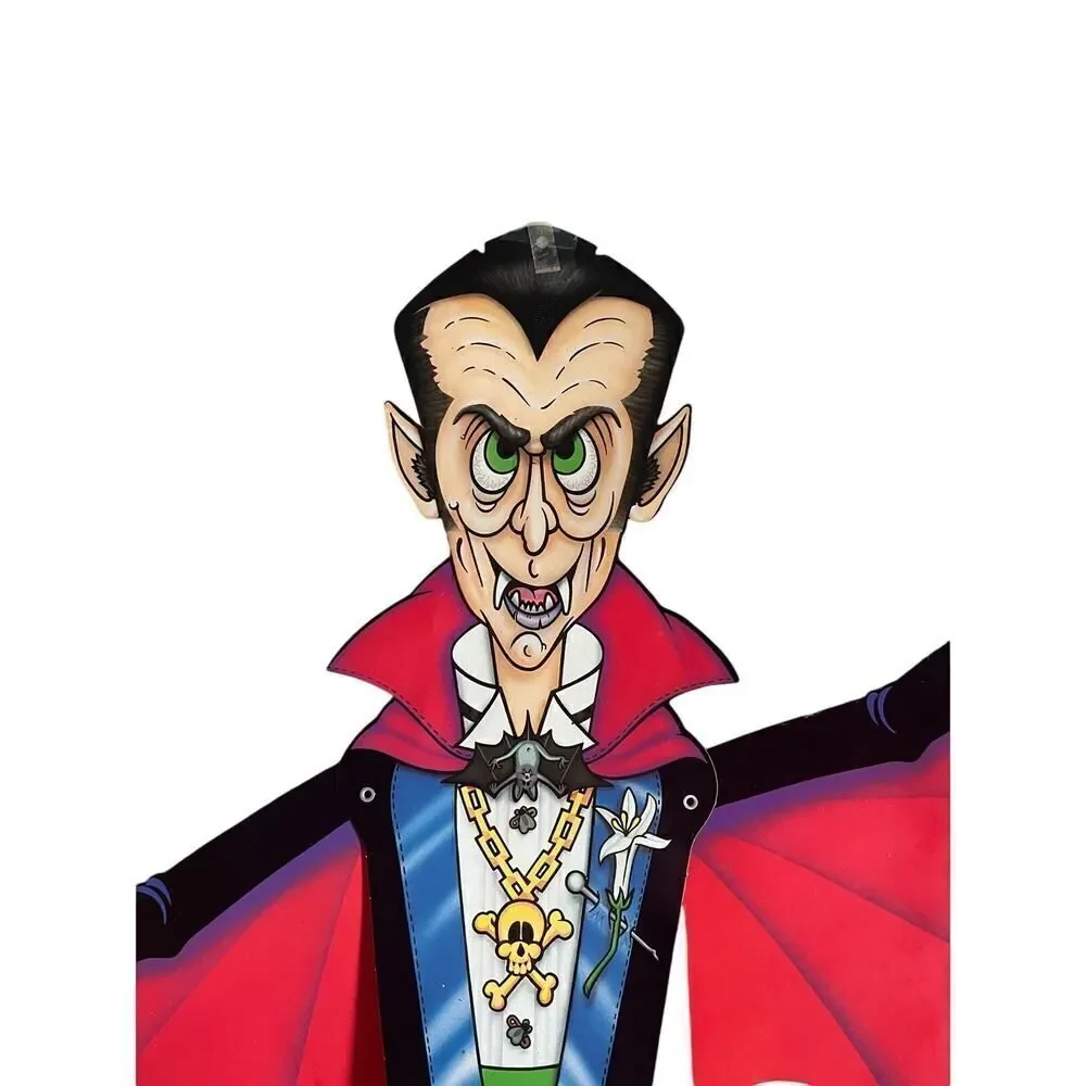 Vtg Beistle Diecut Dracula Halloween 36
